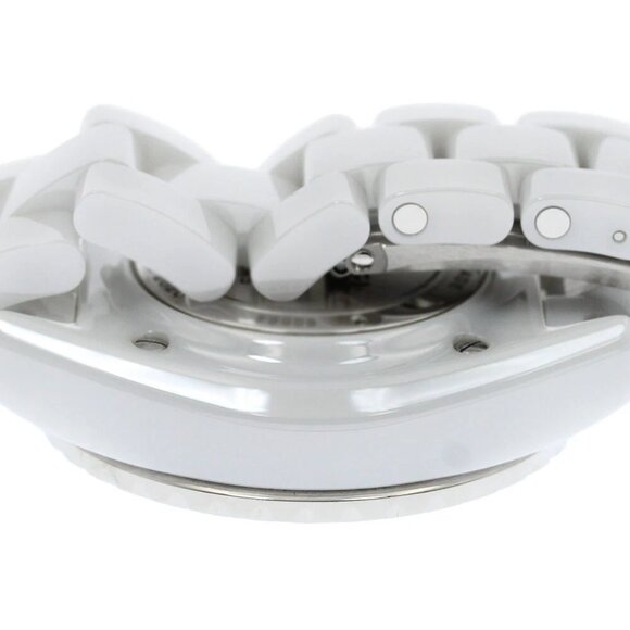 CHANEL J12 white ceramic 12P diamond 20 YEARS Quartz Ladies Watch - Picture 6 of 6